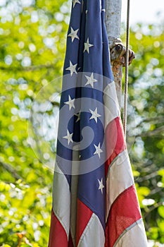 American Flag Bokeh