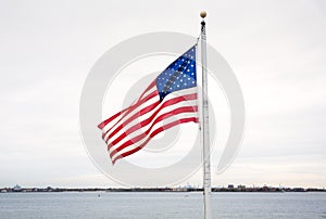 American flag on Breezy Point