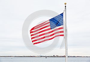 American flag on Breezy Point