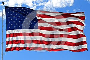 American Flag in Bright Blue