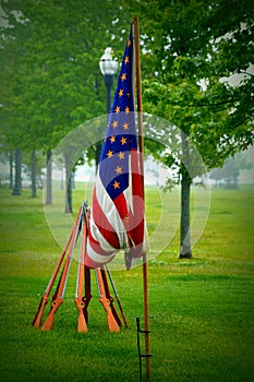 American Flag Bundled Up