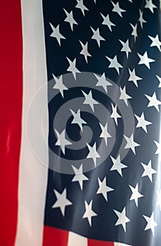 American flag close-up, star-spangled banner,