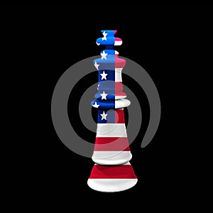 American flag colors on chess king