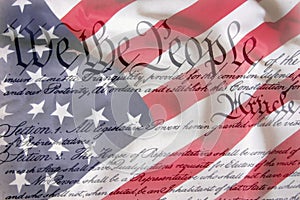 American Flag & Constitution