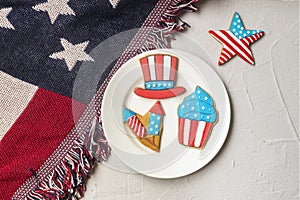 American flag cookies.