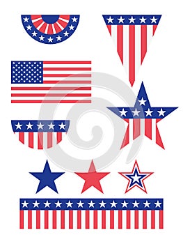 Americano bandera decoraciones 