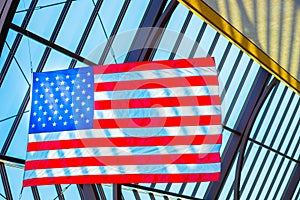 American flag on display