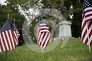 American Flag Display for patriotic holiday