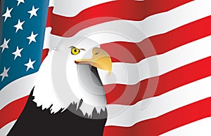 Americký vlajka a orol 
