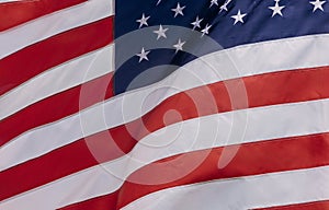 American Flag flowing with waving in the wind