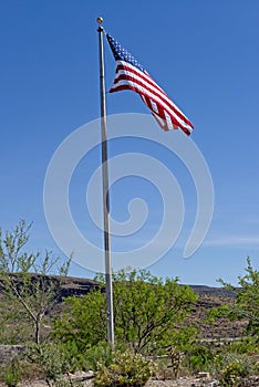 American Flag flying high at visitors center of Red Rock Canyon Nature Conservancy photo