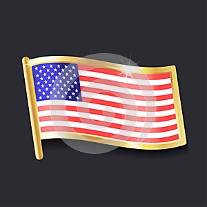 American flag in the form of an icon