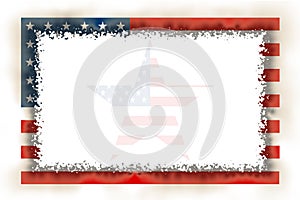 Americano bandera marco quemado 