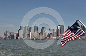 American Flag on the Hudson