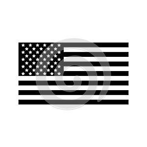 American flag icon, simple style