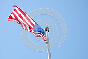 American Flag inside the American Cemetery of Nettuno, Rome, Italy