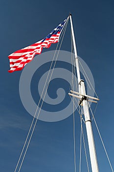 An American flag like the original flies over Fort McHenry, in BaltimoreMaryland