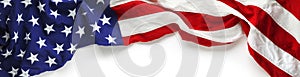 American flag for Memorial day or Veteran`s day background photo