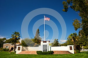 The American Flag over Memorial Cemetery