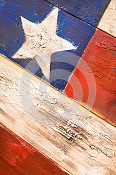 American Flag painted on Wood
