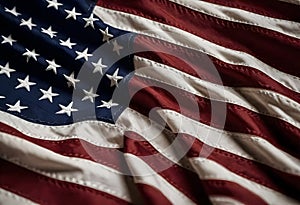 an american flag with stars and stripes is shown in the background