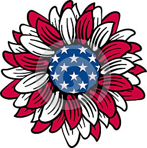 American flag Sunflower
