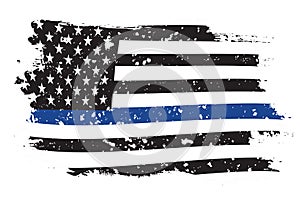 An American flag symbolic of support for law enforcement