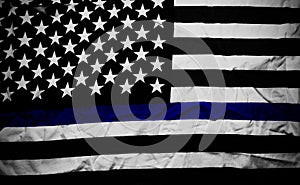 An American flag symbolic of support for law enforcement