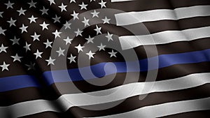 An American flag symbolic of support for law enforcement,usa flag