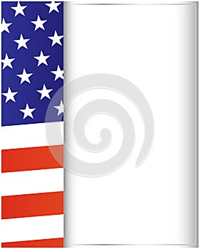 American flag symbols patriotic frame border.