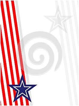 American flag symbols stars and stripes patriotic background vector design.