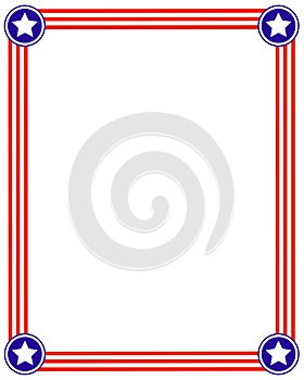 American flag symbols striped empty frame with stars vector illustration.