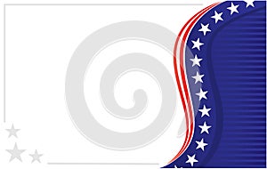 American flag symbols wave pattern background frame