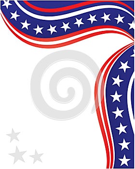 American flag symbols wave pattern background frame