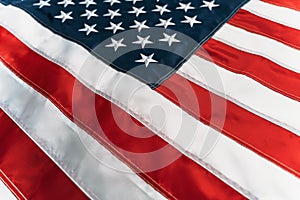 American Flag or United States of America national flag background, close up