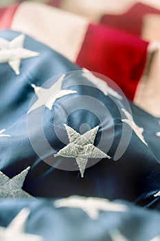 American flag. Usa Flag. Abstract perspective background of stripes and strars with american symbol - Flag.