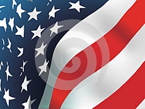 American flag, vector