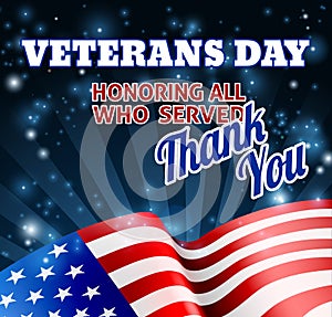 American Flag Veterans Day Background photo