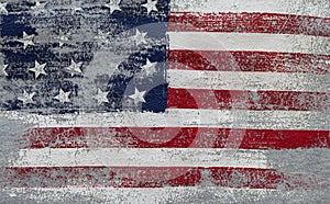 American flag vintage. National symbol of USA. Stars and stripes.