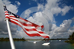 American Flag Wakeboard Ramps