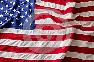 American flag wave background, USA National Holiday, Memorial and Independence day, July 4th