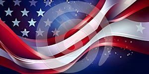 American Flag Wave Close Up for Memorial Day or 4th of July celebration. USA flag or america flag background dedicated to memorial