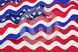 American flag wave zigzag distortion wild illustration