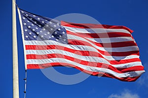 American Flag Waving in the Breeze