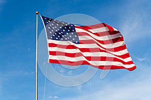 American Flag waving in the wind