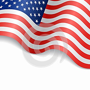 American flag wavy abstract background. Vector illustration.