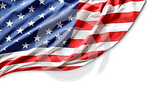 American flag on white photo
