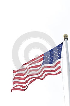 Americký vlajka v vítr 