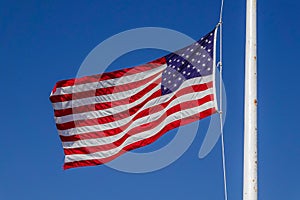The American Flag in the wind
