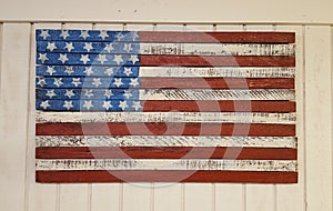 American Flag - wooden